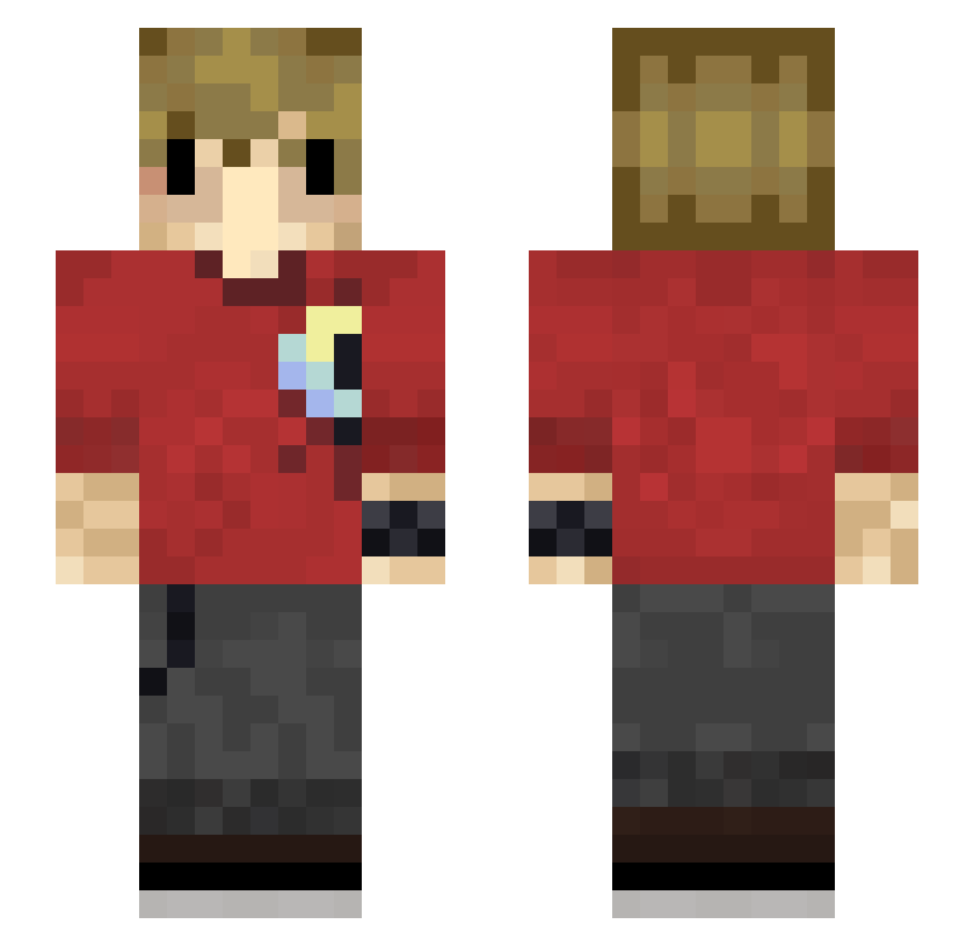cheikooooo Minecraft skin, front and back view
