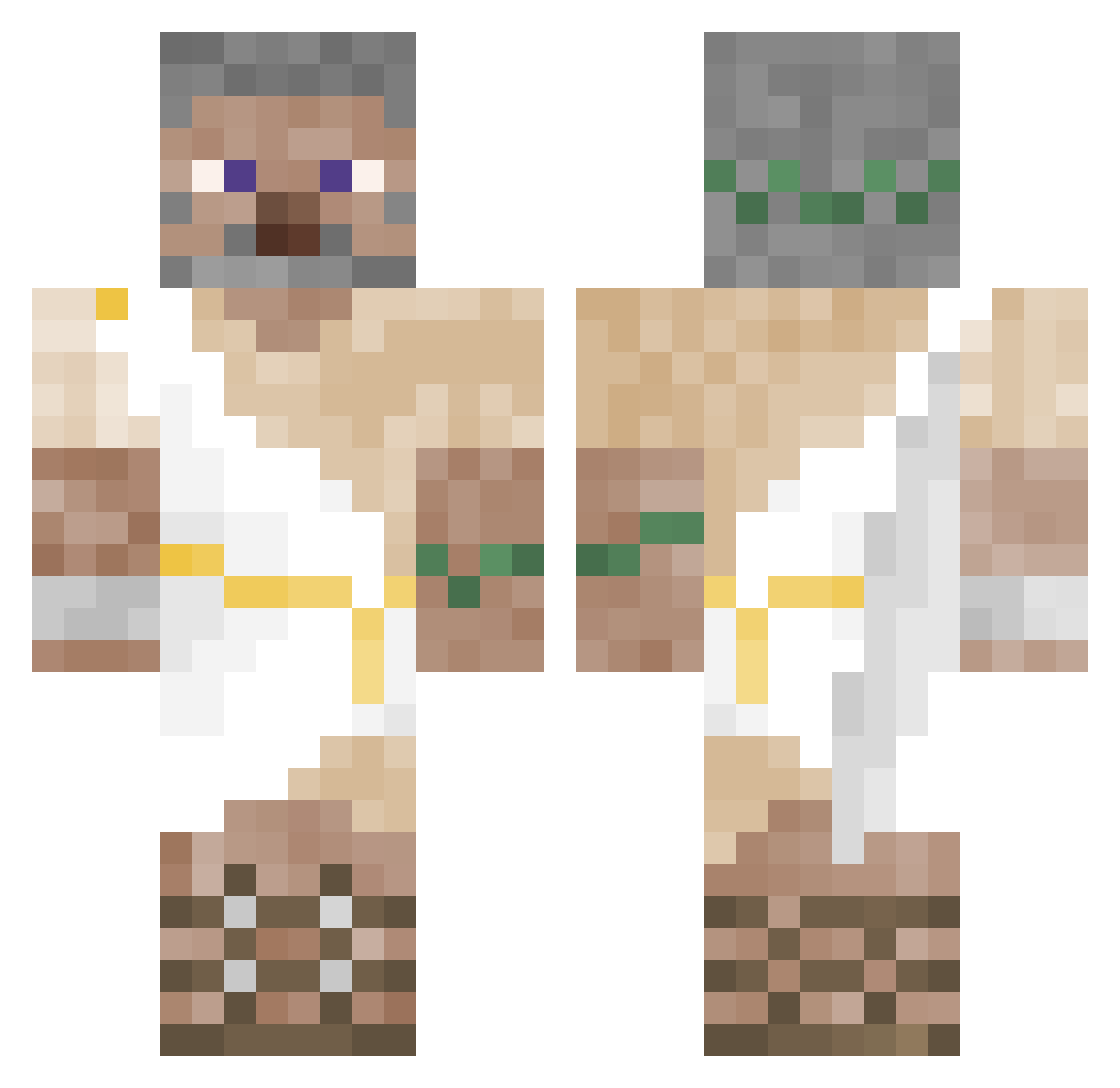 MagicVlad Minecraft skin, front and back view