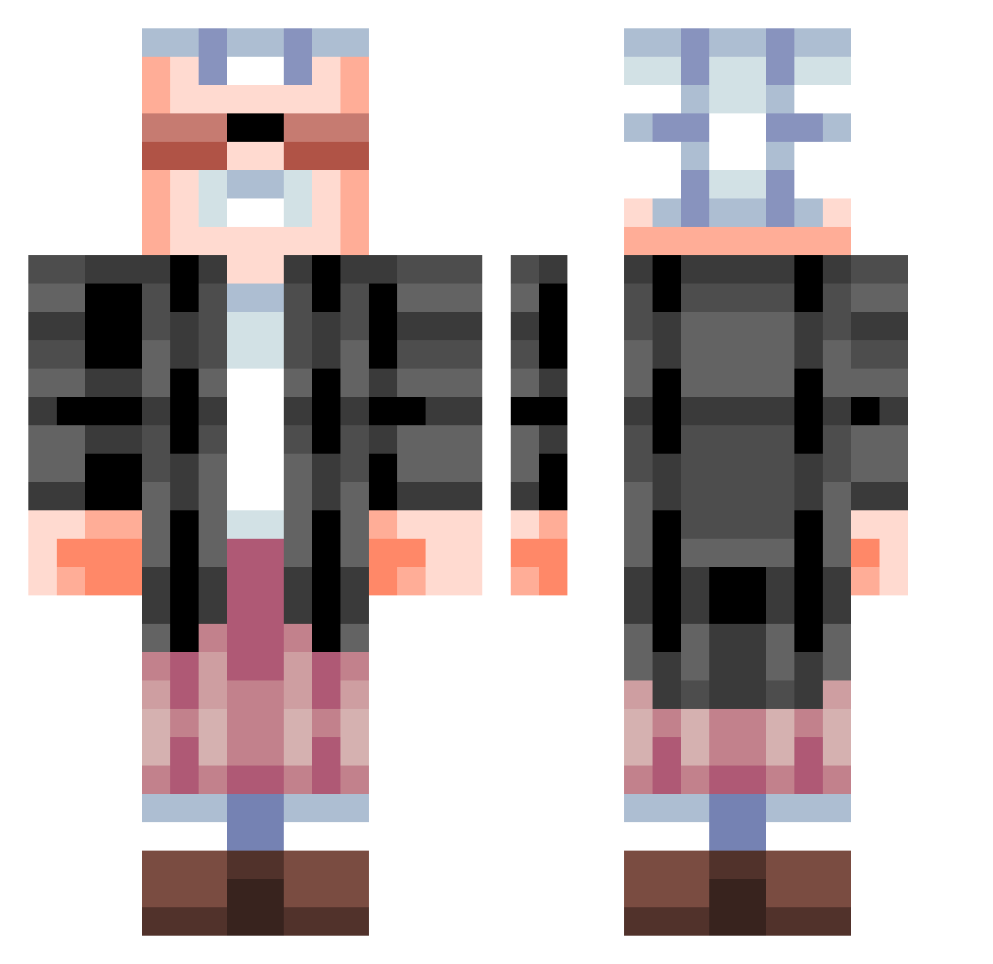 imunchcars Minecraft skin, front and back view
