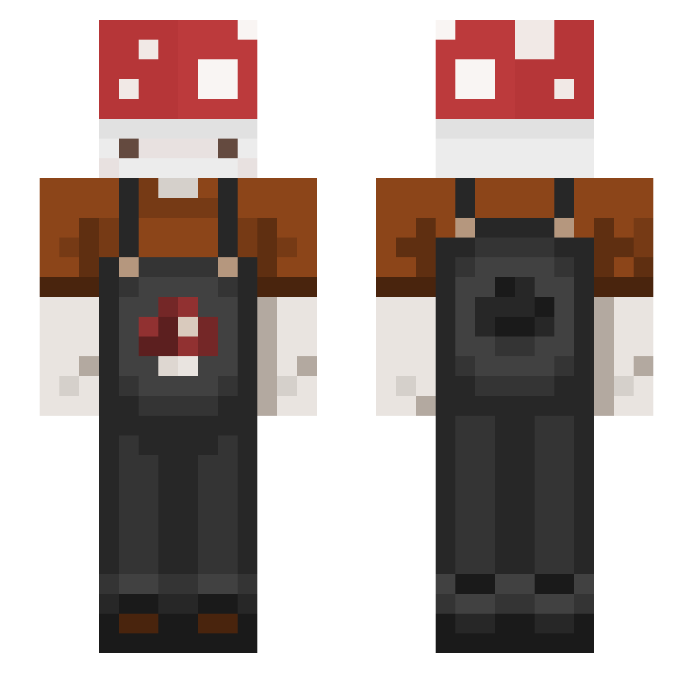 MrBearJangles Minecraft skin, front and back view