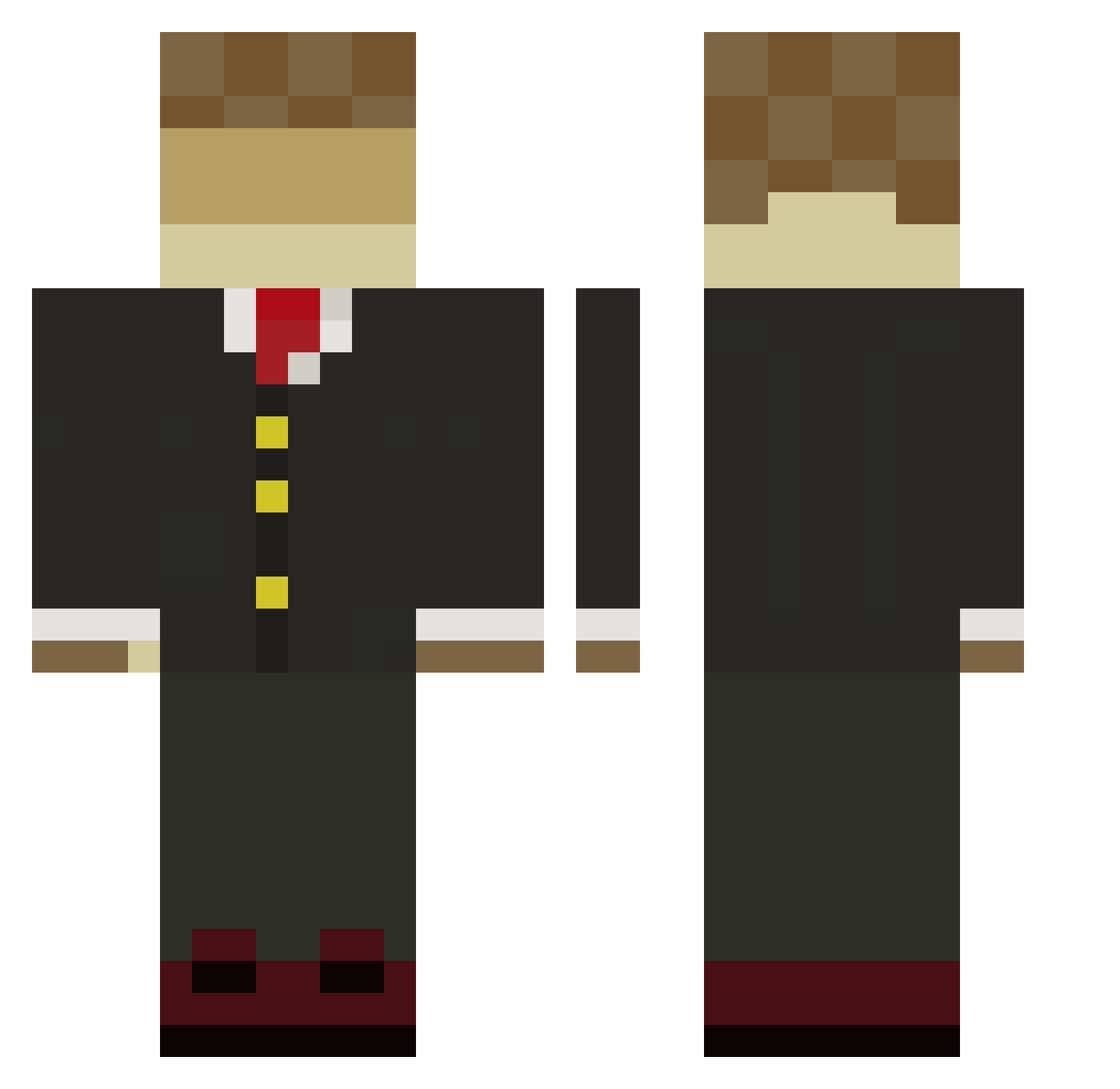 jj_Wildthing Minecraft skin, front and back view