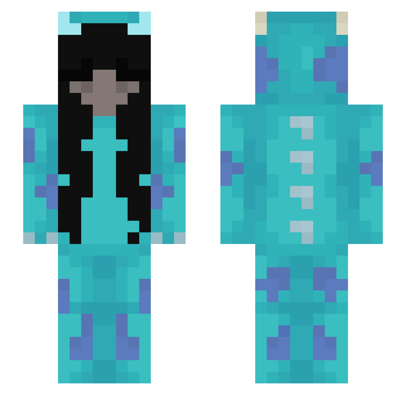 IglaPiegla Minecraft skin, front and back view