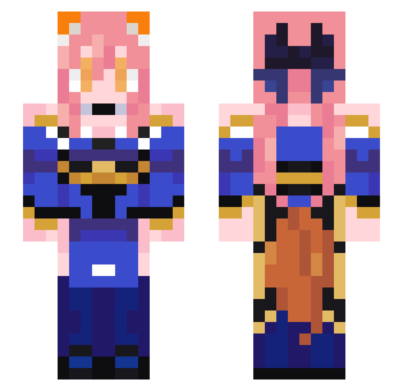 DragonKing7878 Minecraft skin, front and back view