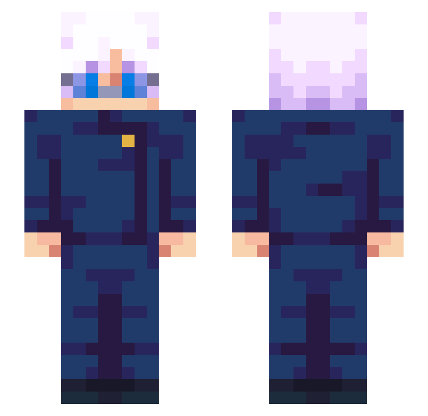 Wozonkid22 Minecraft skin, front and back view