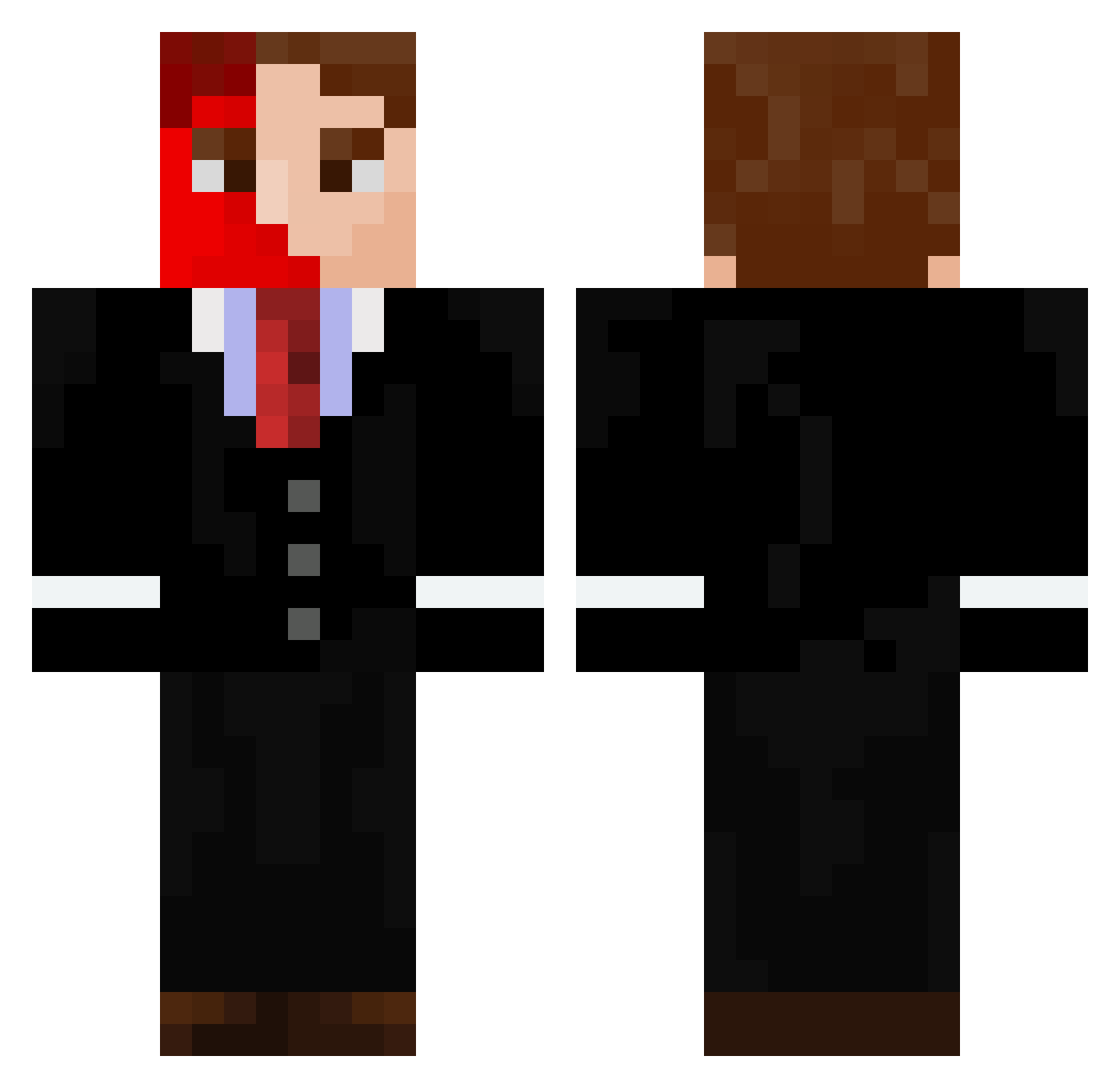 nichtluan Minecraft skin, front and back view