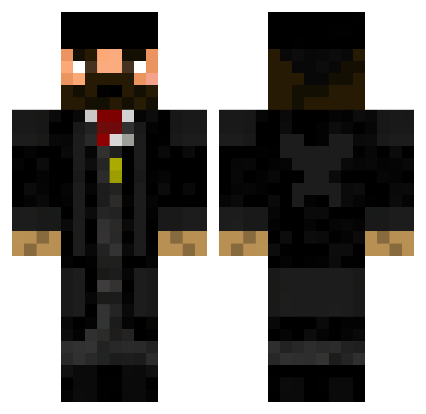Kokiyas Minecraft skin, front and back view