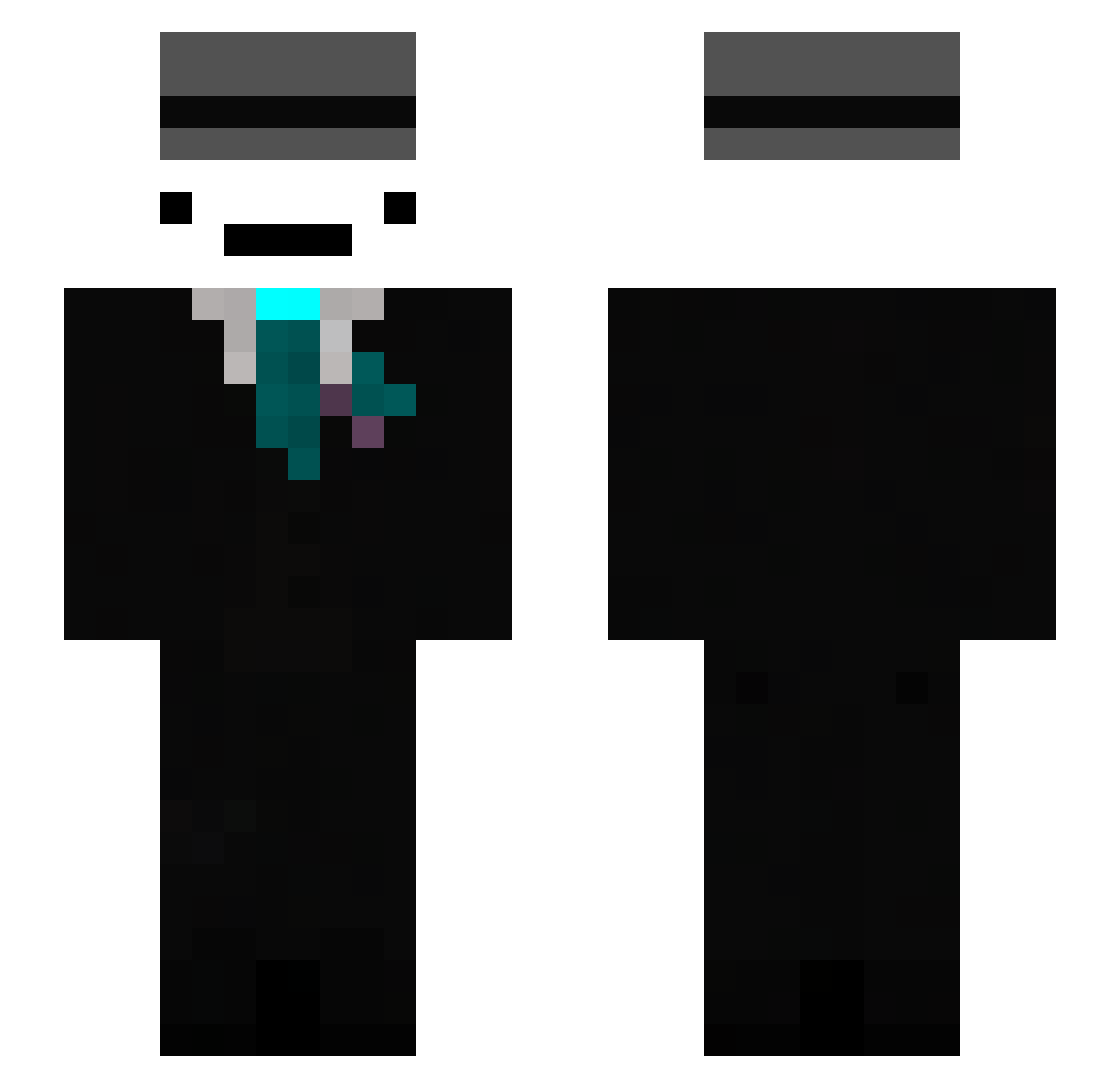 Krovss Minecraft skin, front and back view