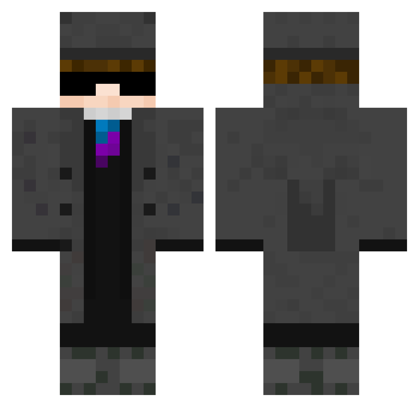 KosszU_ Minecraft skin, front and back view