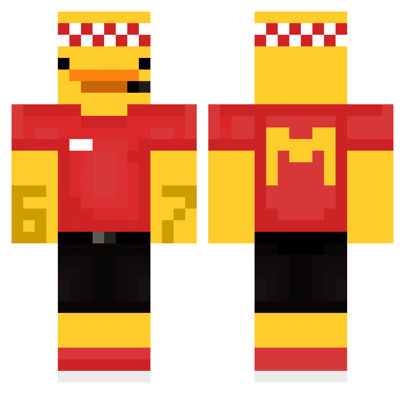 LizetteReneeYT Minecraft skin, front and back view