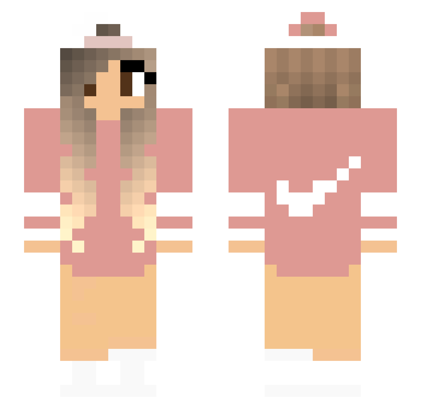 VoRtexAlt Minecraft skin, front and back view