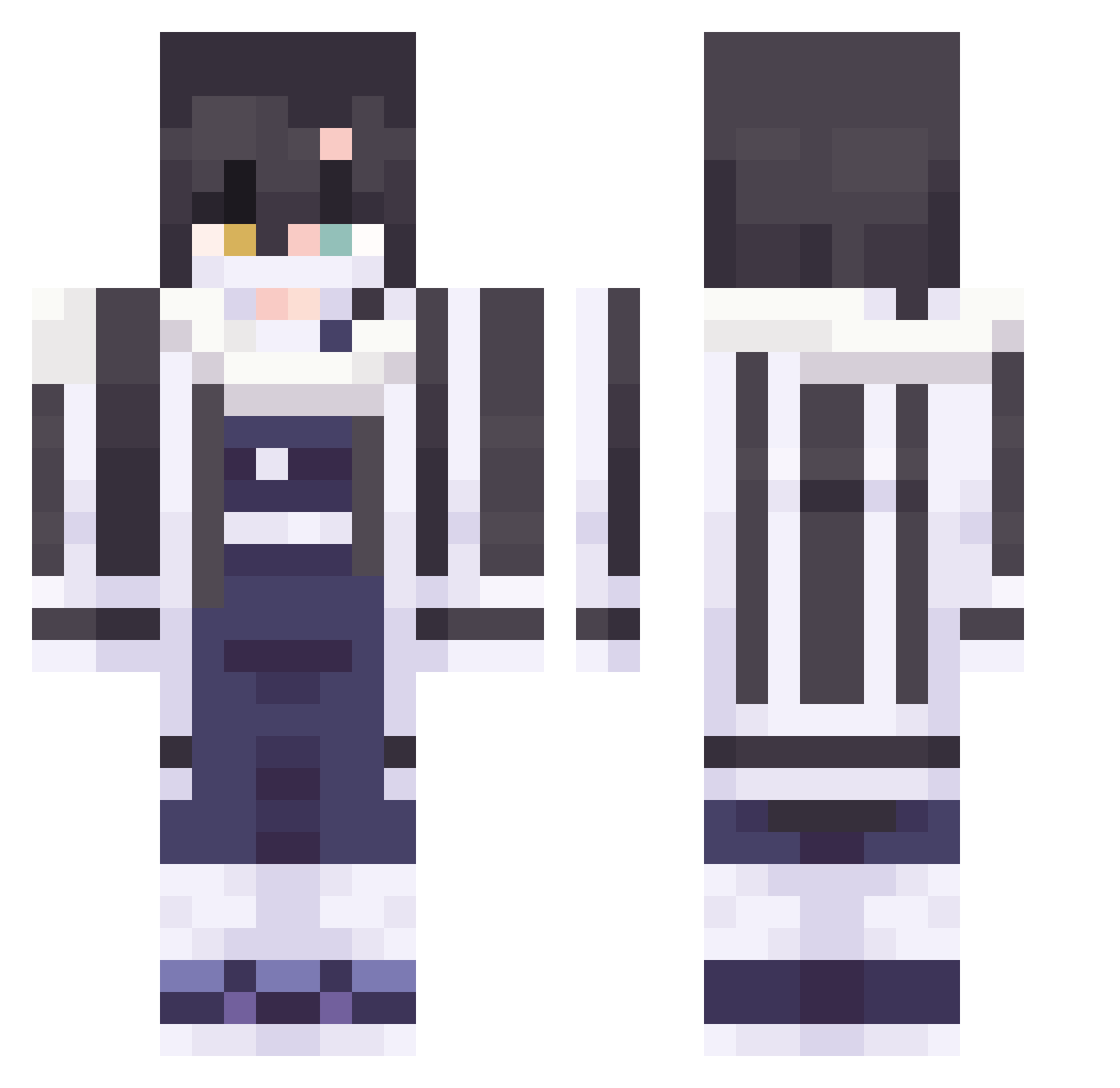 pcthiago24 Minecraft skin, front and back view