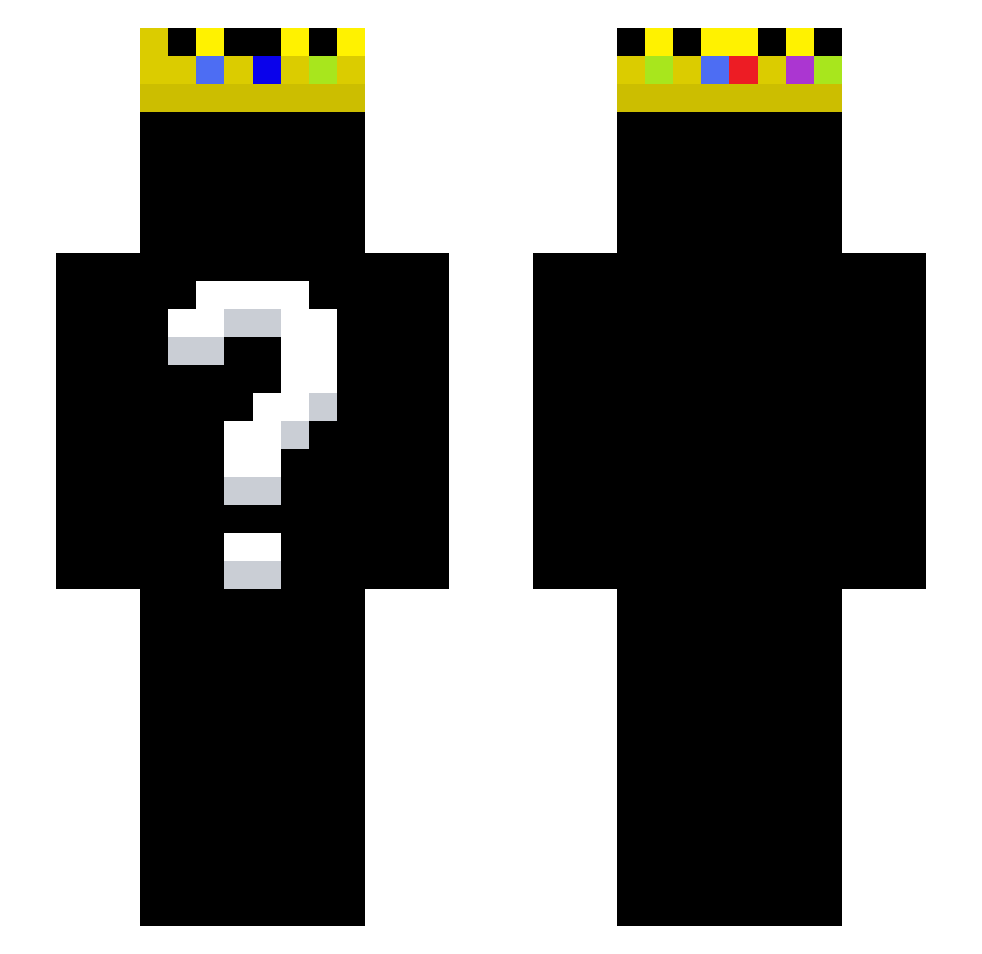 MIMICISHERE7239 Minecraft skin, front and back view