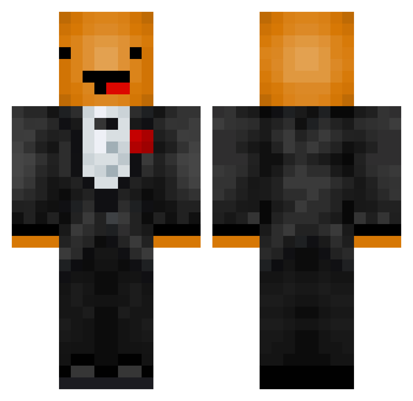 RemiBizoune Minecraft skin, front and back view