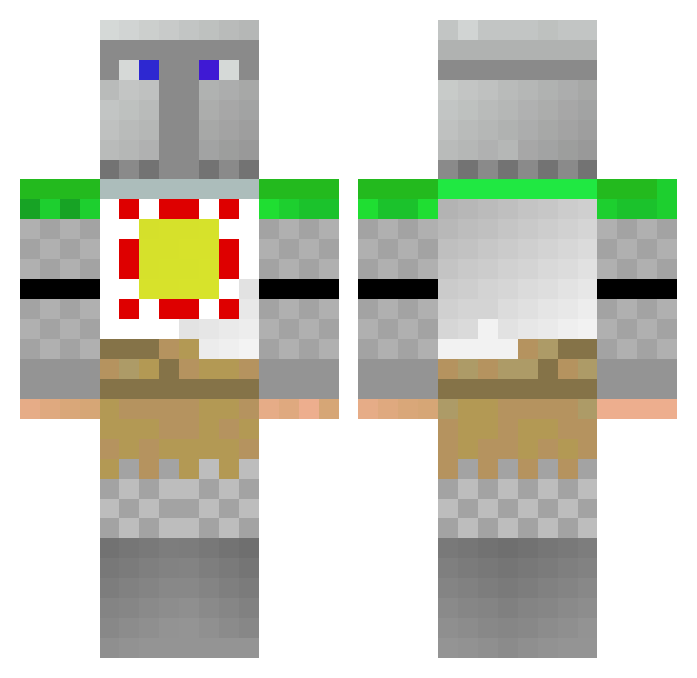 CWwilma Minecraft skin, front and back view