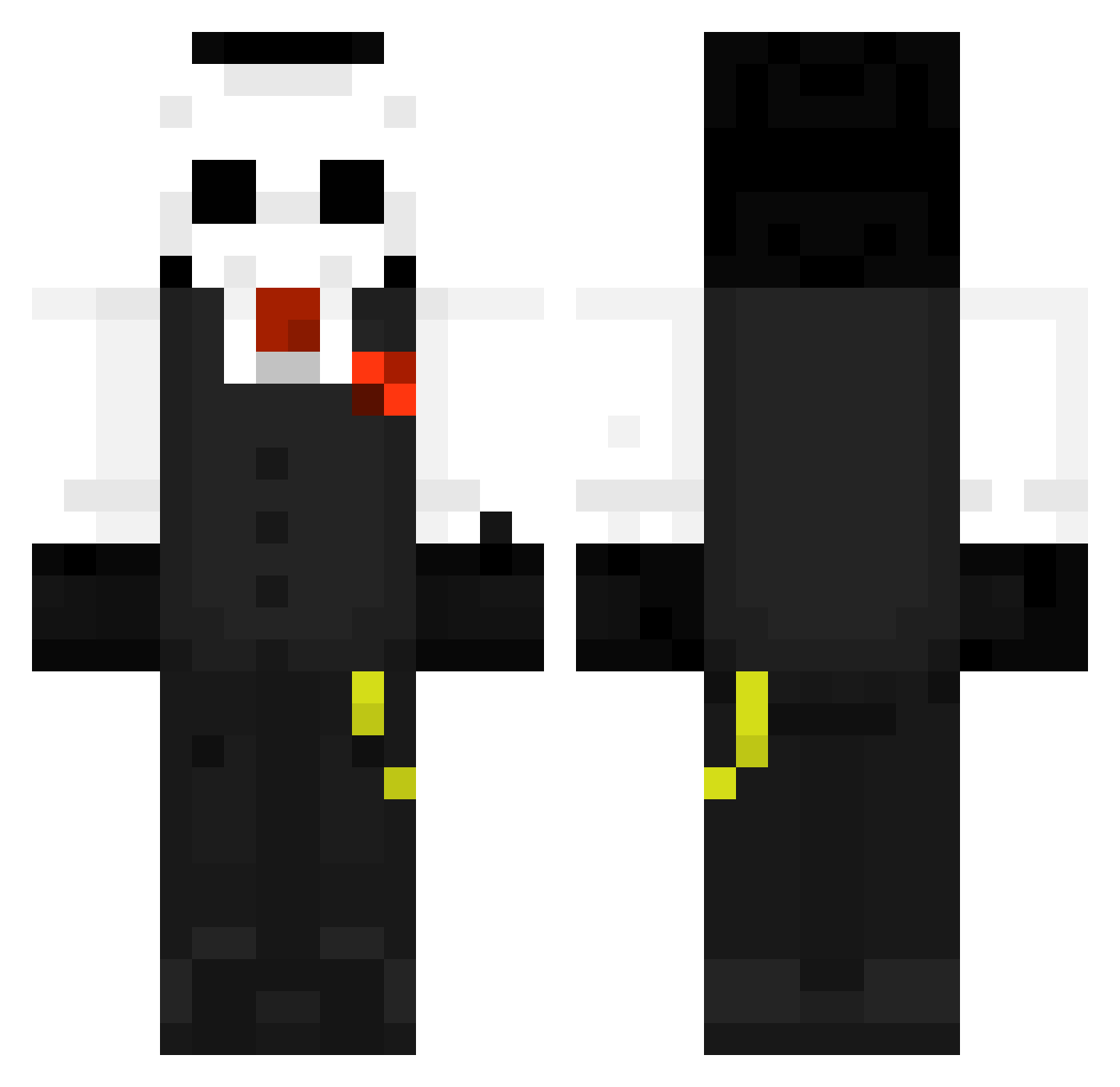 Windlaz Minecraft skin, front and back view