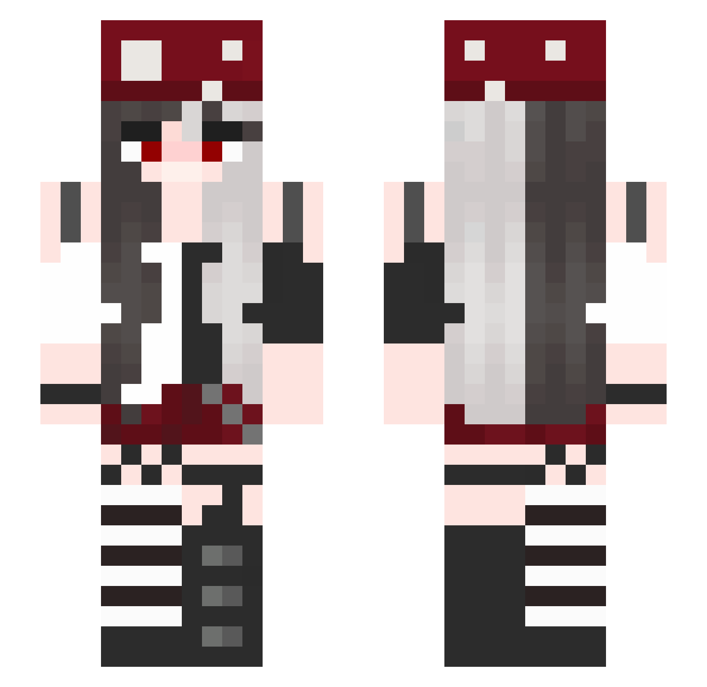 Shroomish_Shroom Minecraft skin, front and back view