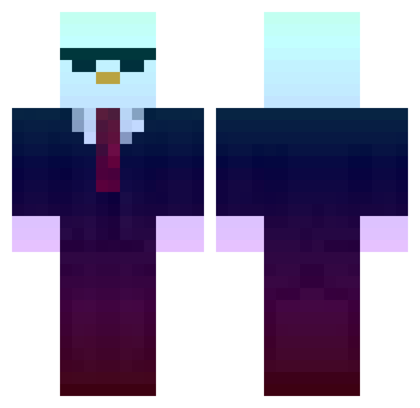 JulianB1 Minecraft skin, front and back view