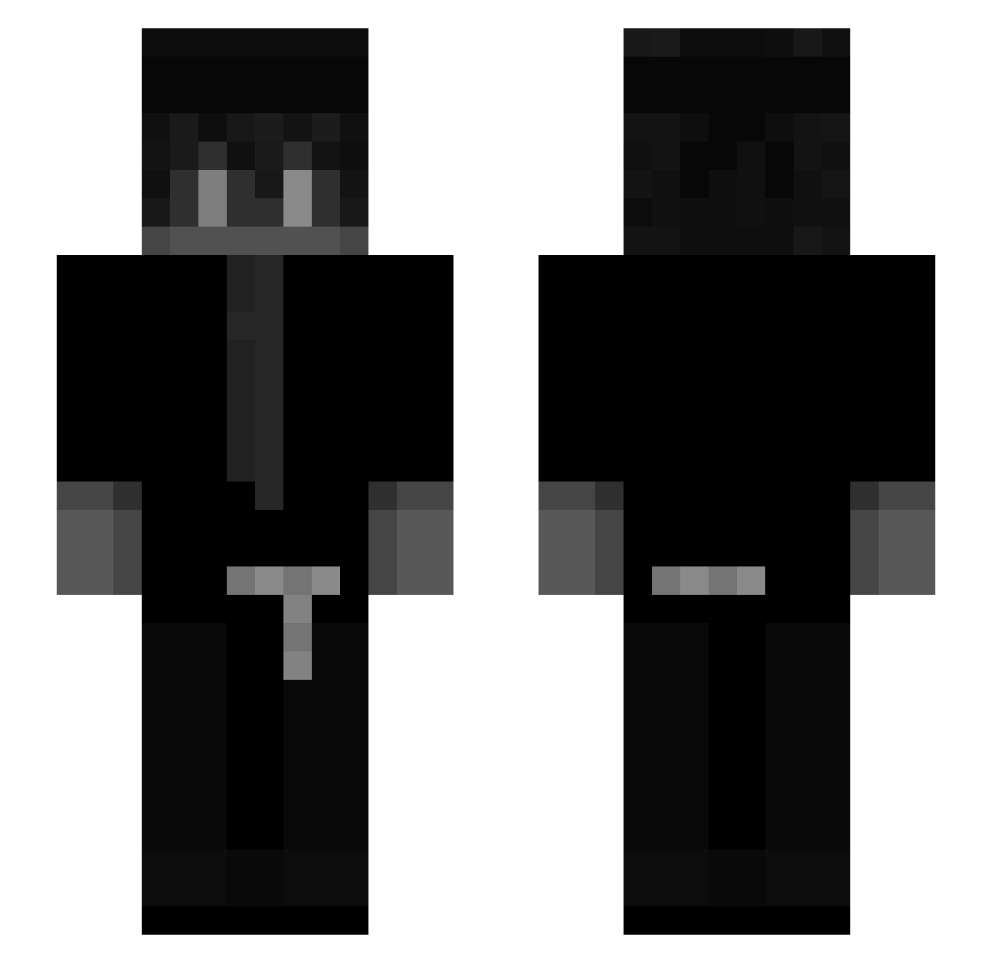 CobwebSpammer Minecraft skin, front and back view