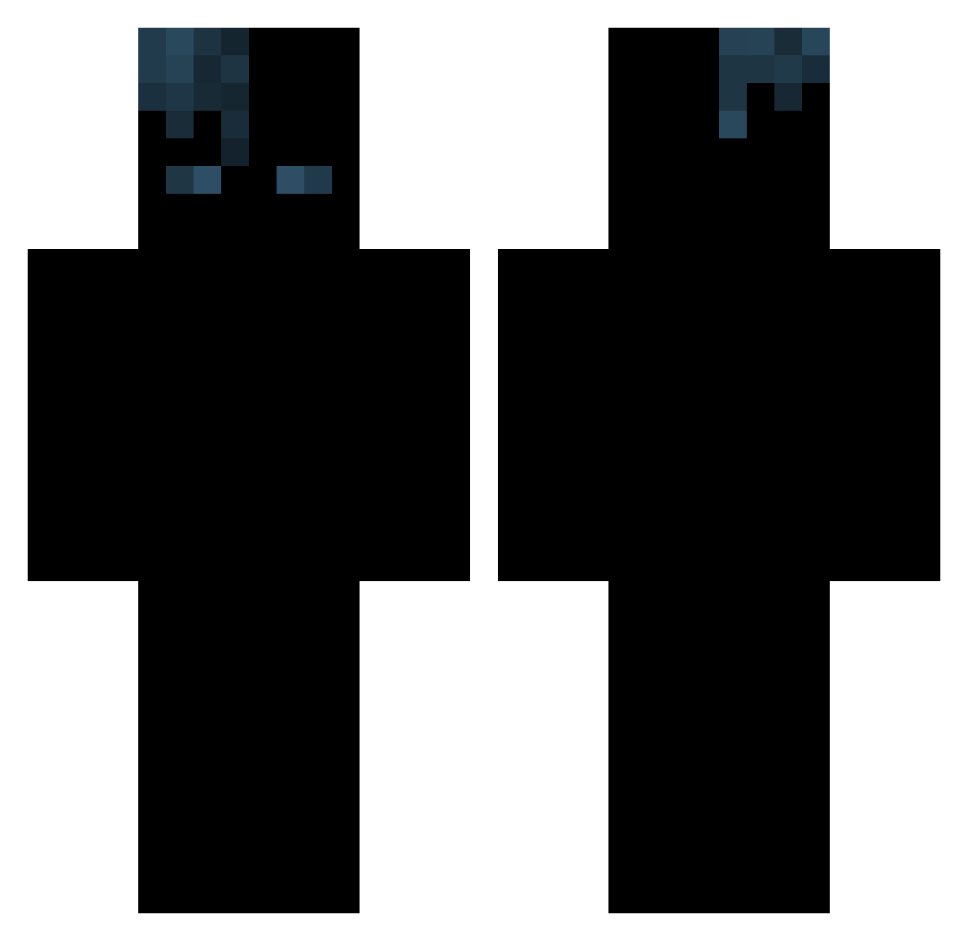 sinqky Minecraft skin, front and back view