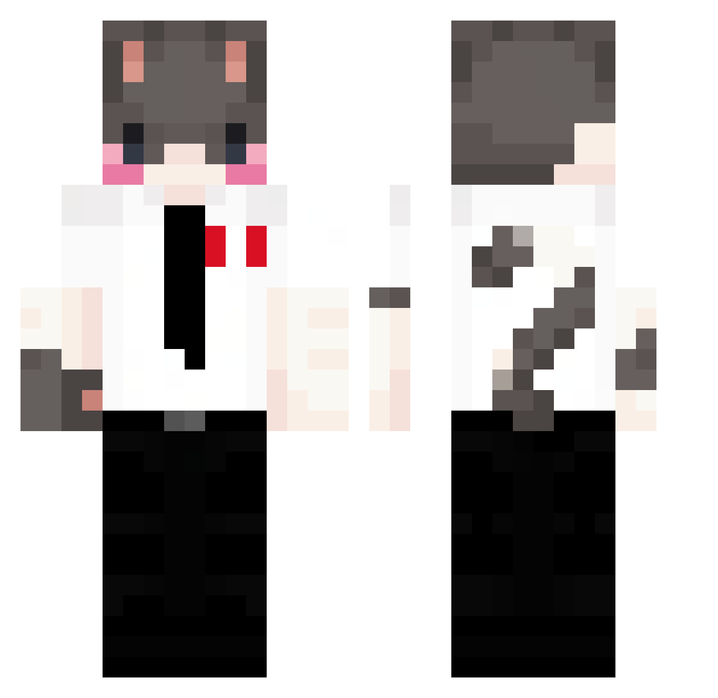 aZl5 Minecraft skin, front and back view