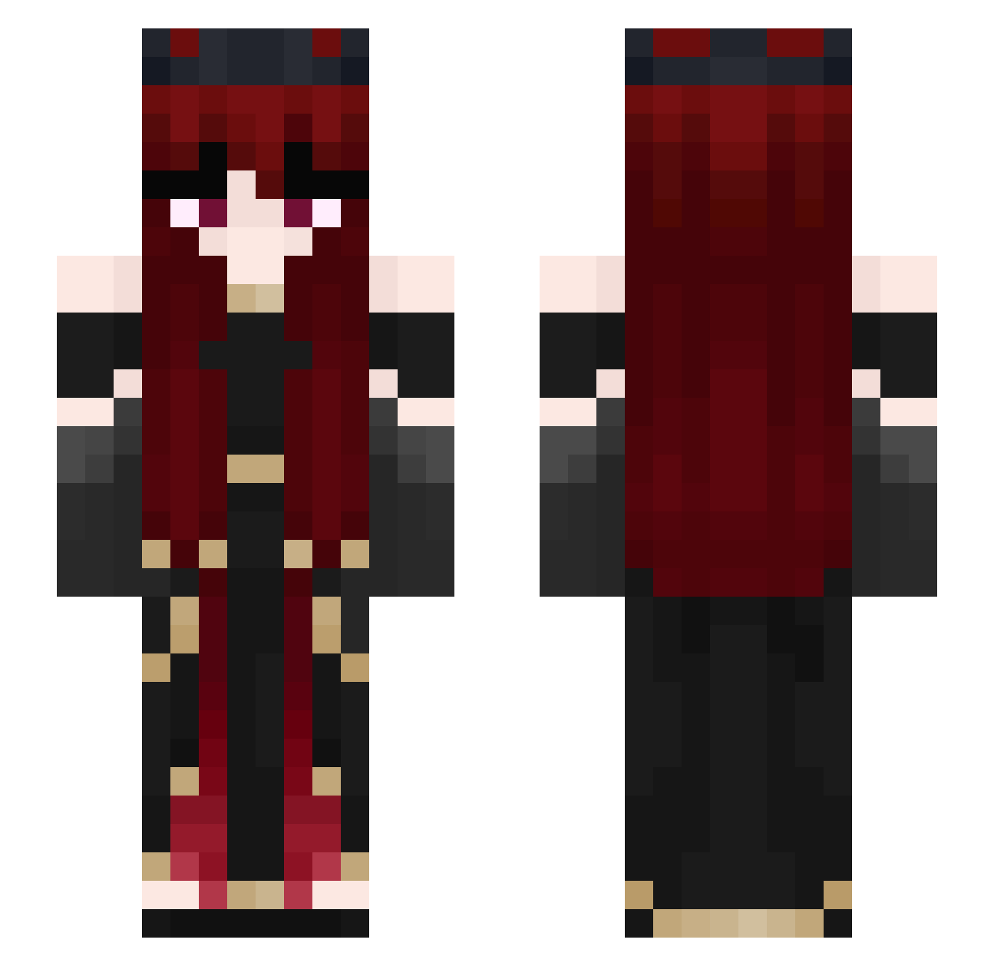 LCenturion Minecraft skin, front and back view