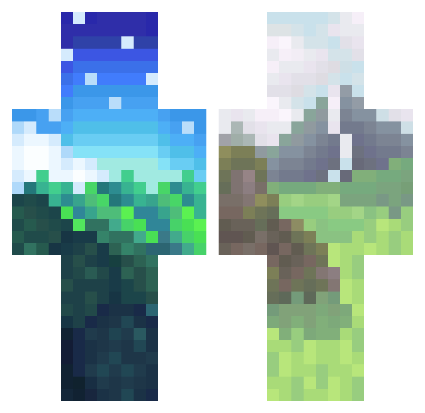 DoctorAgonair Minecraft skin, front and back view