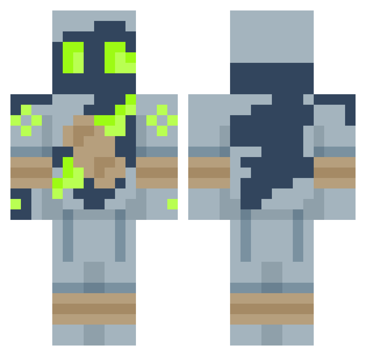 newtonforyou Minecraft skin, front and back view