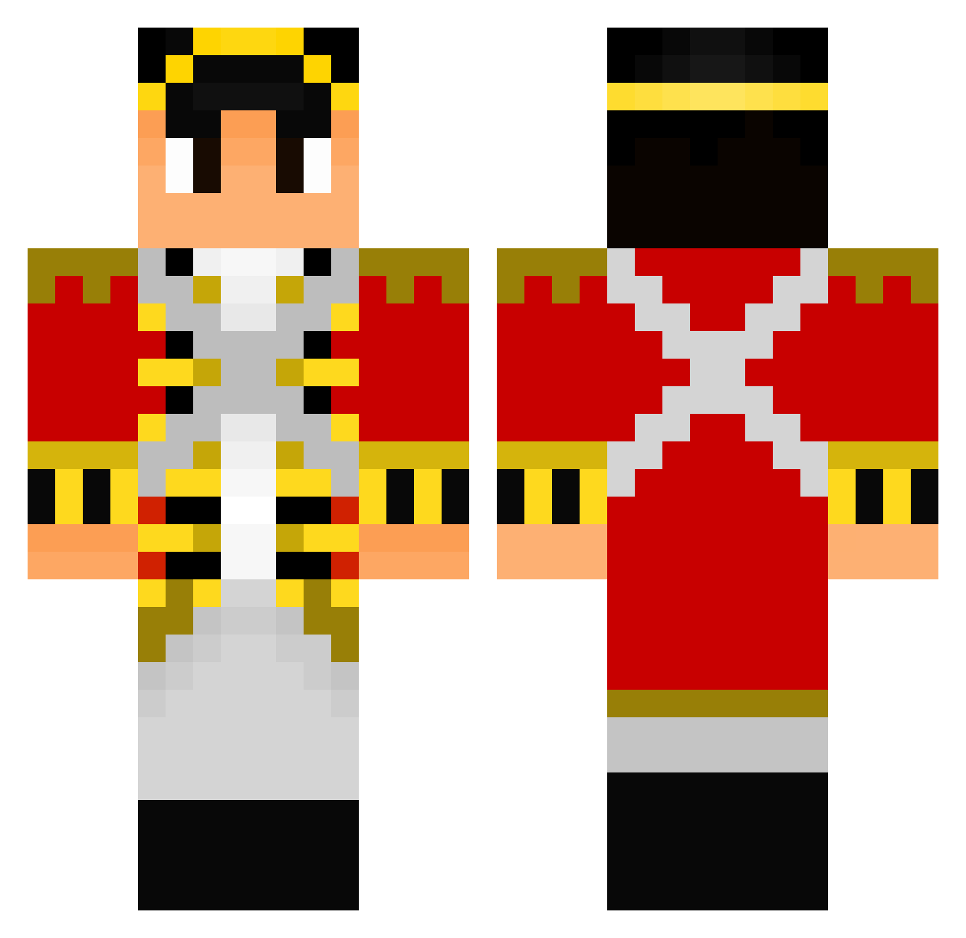 CONN Minecraft skin, front and back view