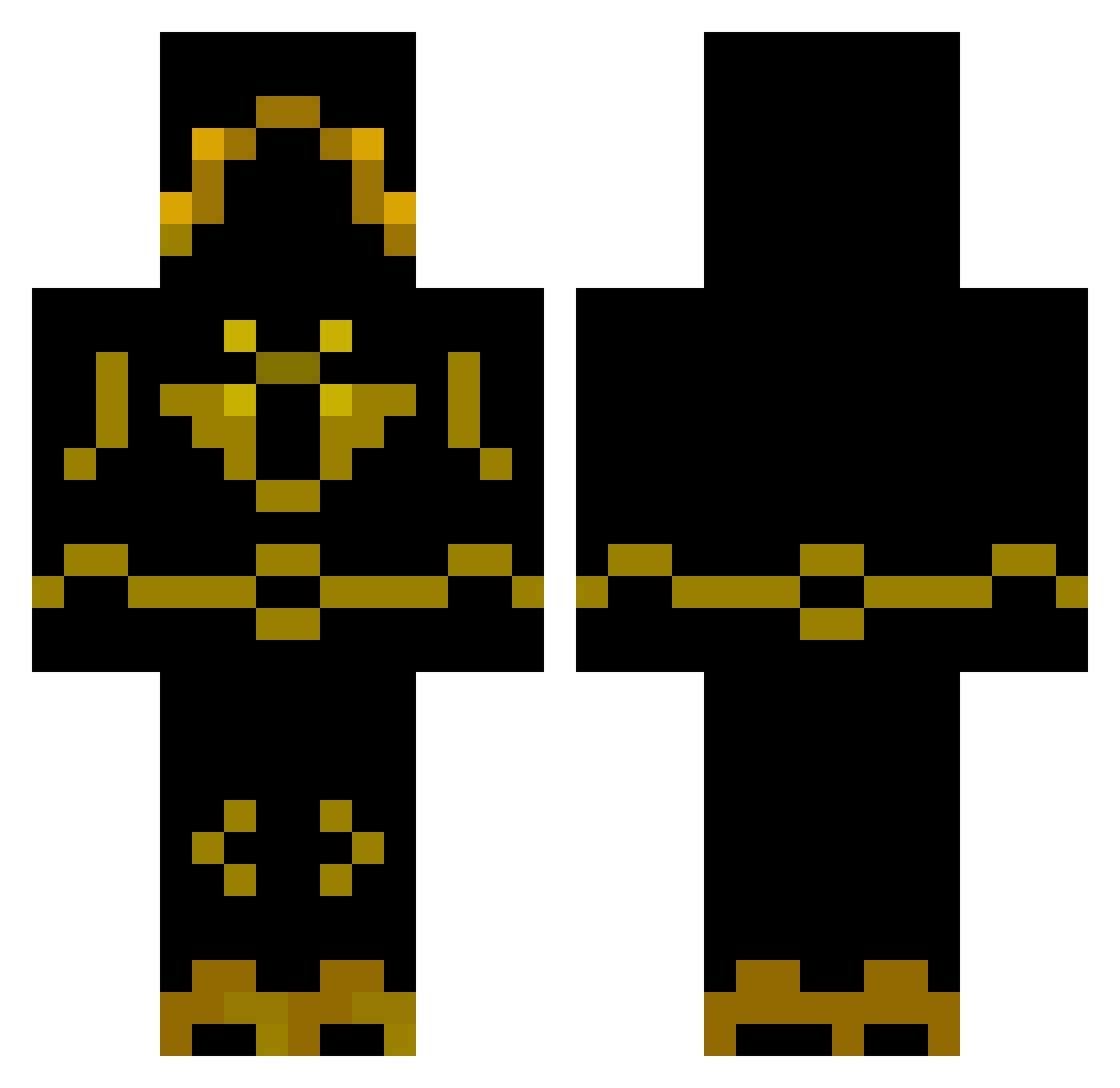 Merpsz Minecraft skin, front and back view