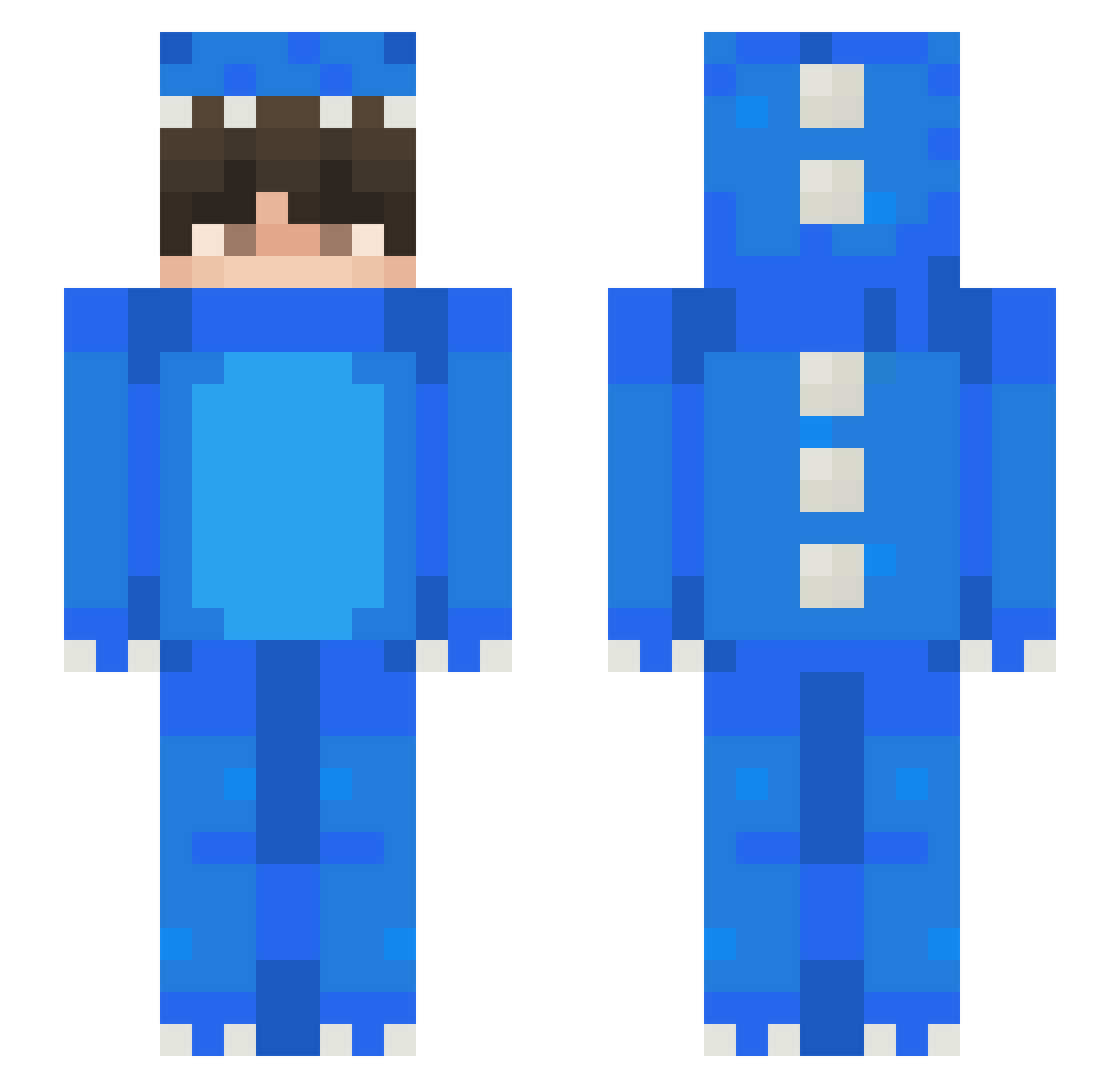 Chlebusss Minecraft skin, front and back view