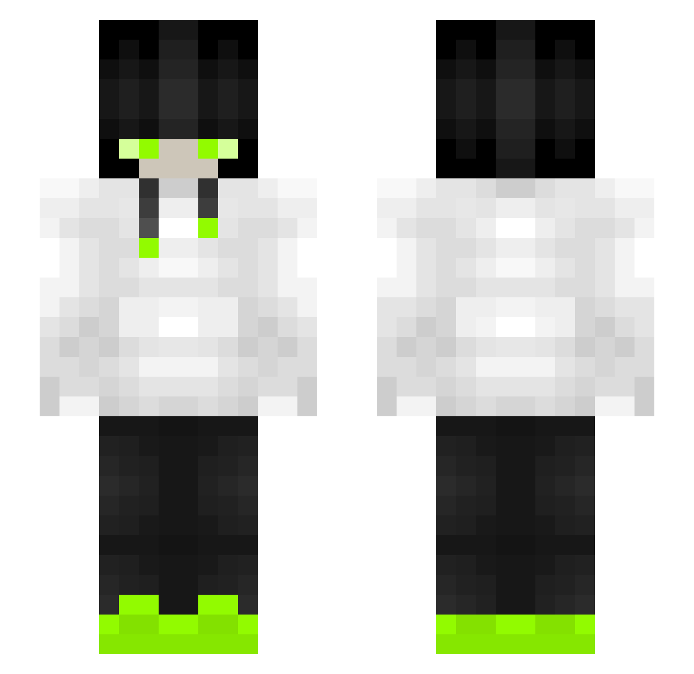 CollRando Minecraft skin, front and back view