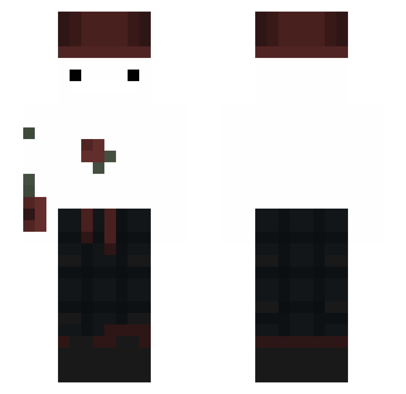 ZiemniaQ Minecraft skin, front and back view