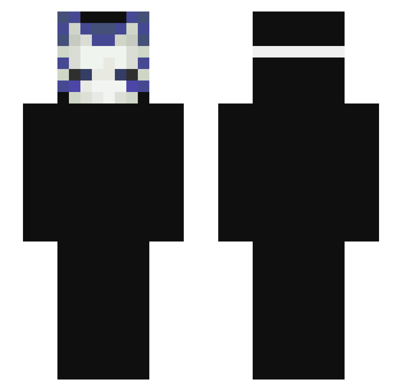 Griechenkralle Minecraft skin, front and back view