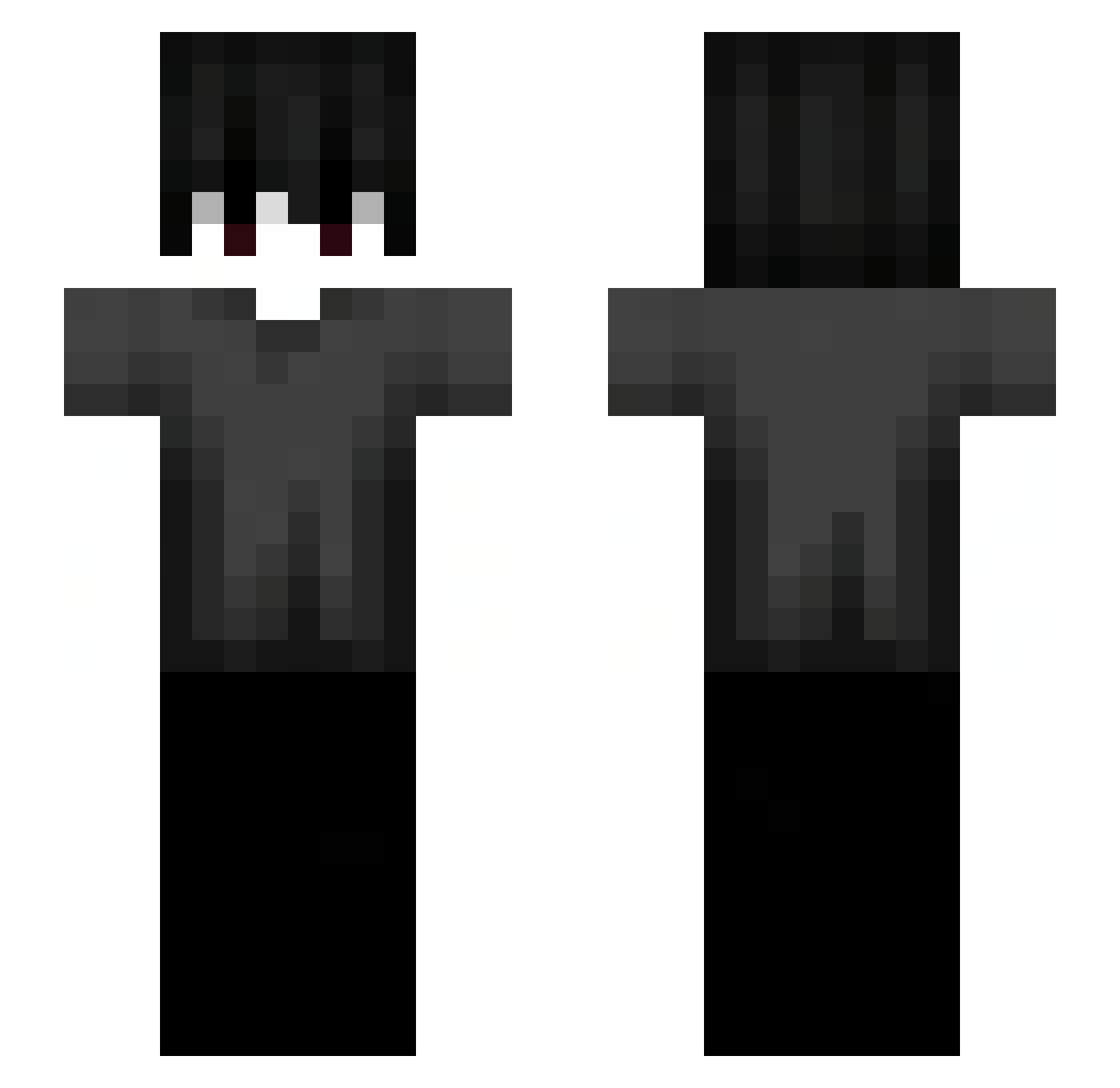 VB4ON Minecraft skin, front and back view