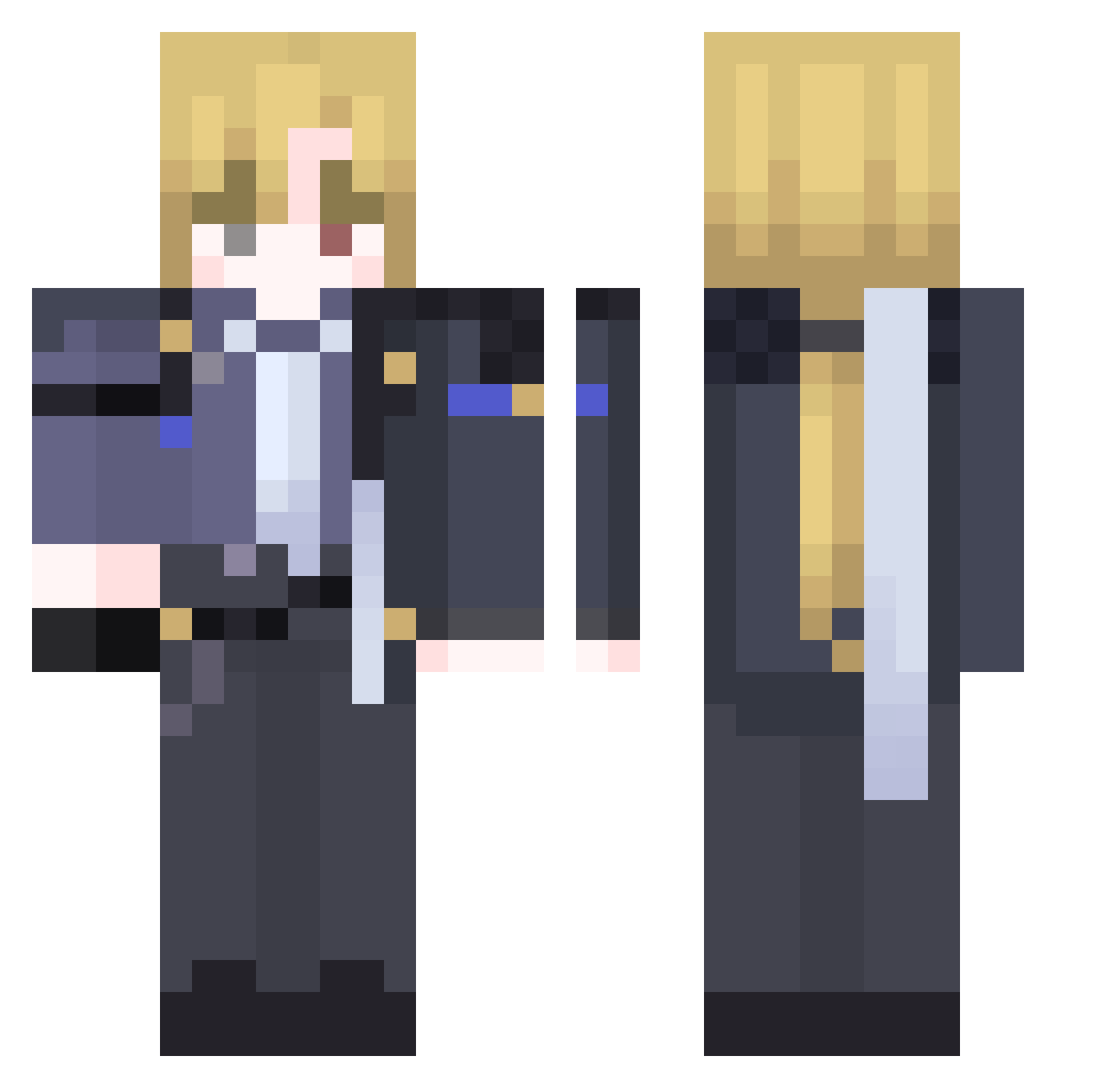 Zenekeo Minecraft skin, front and back view