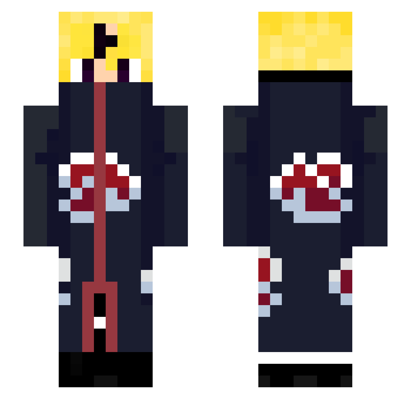 minatodu77 Minecraft skin, front and back view