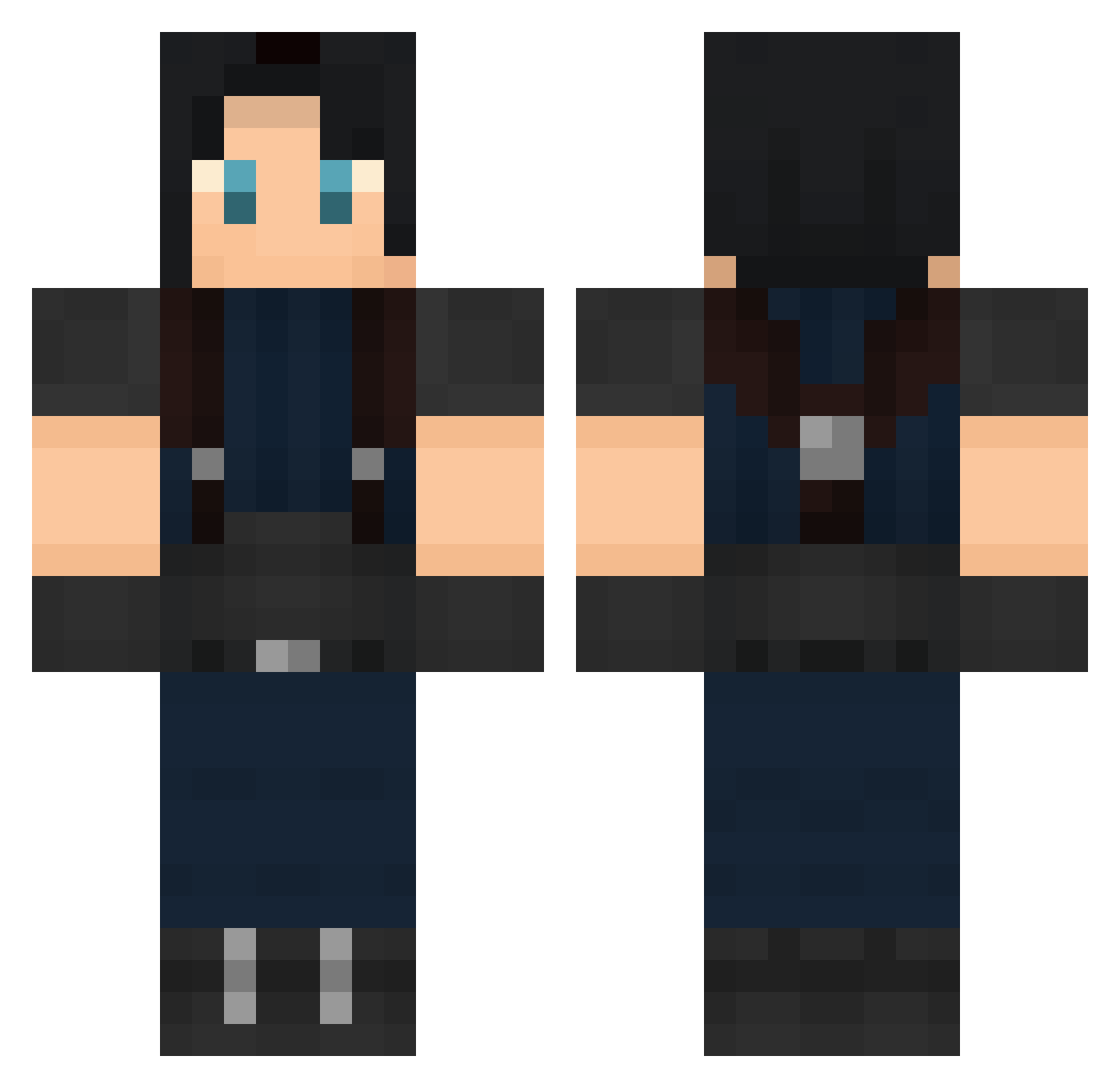 Dante131 Minecraft skin, front and back view