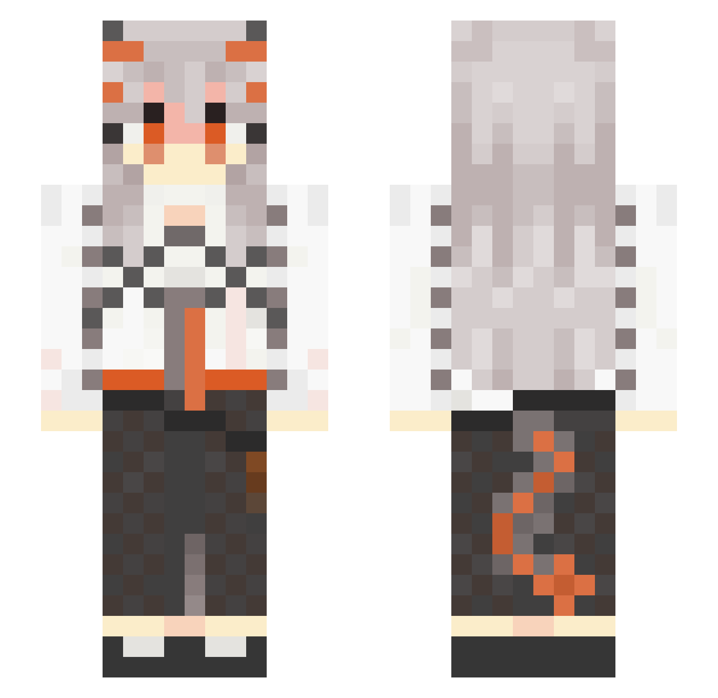 friespotato Minecraft skin, front and back view