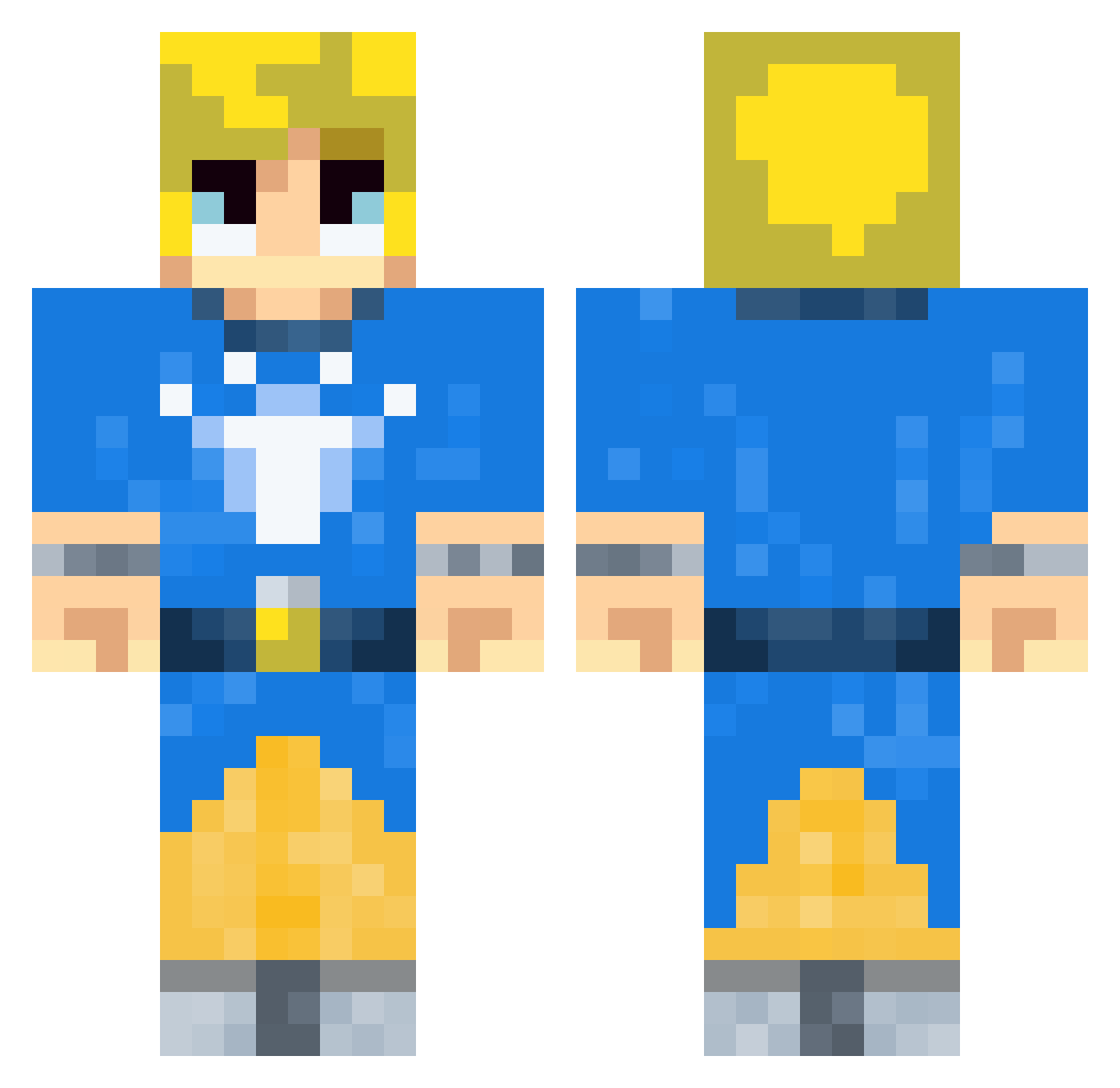 shukuzi Minecraft skin, front and back view