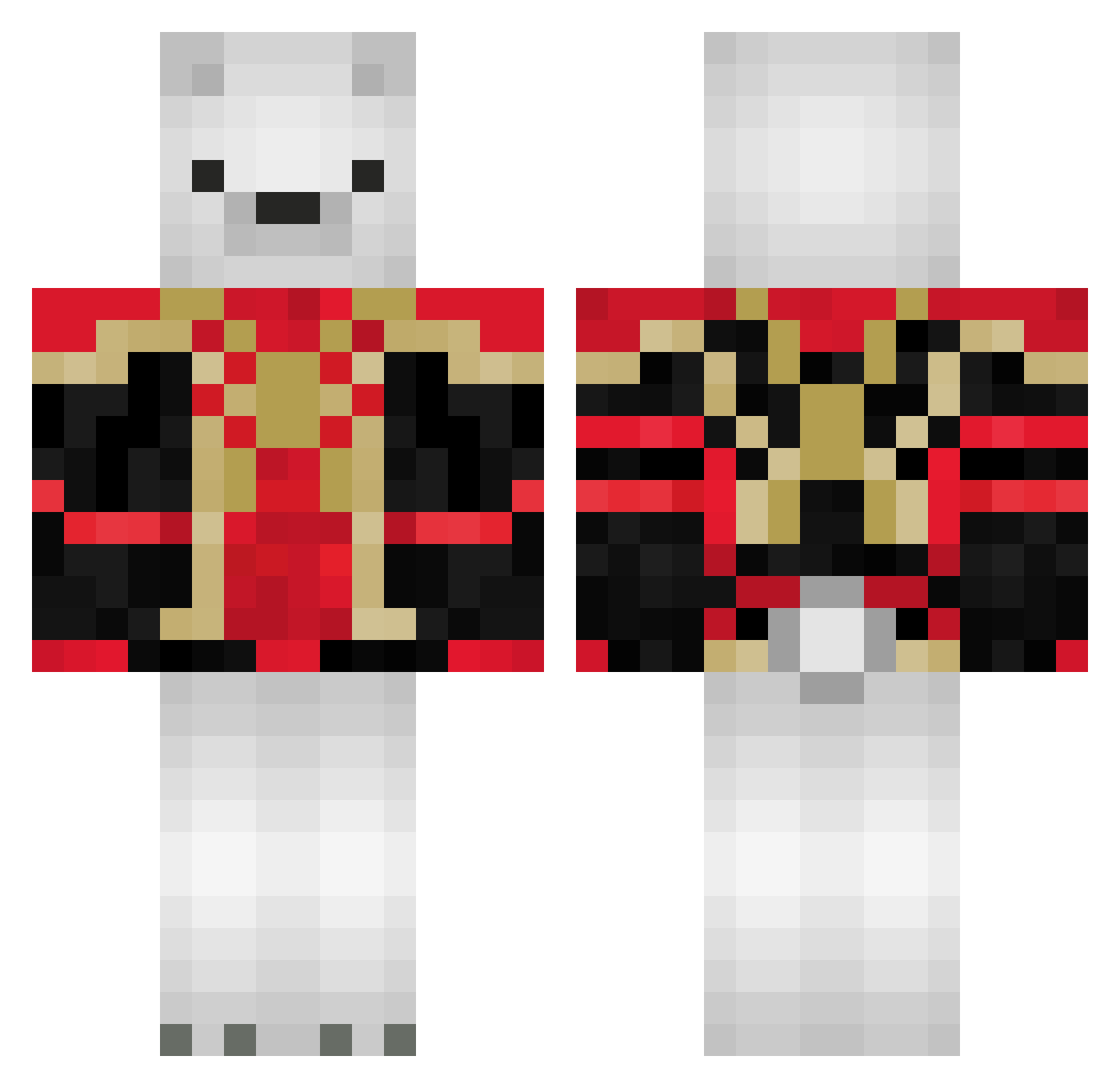 MCMonkeysGAMING Minecraft skin, front and back view