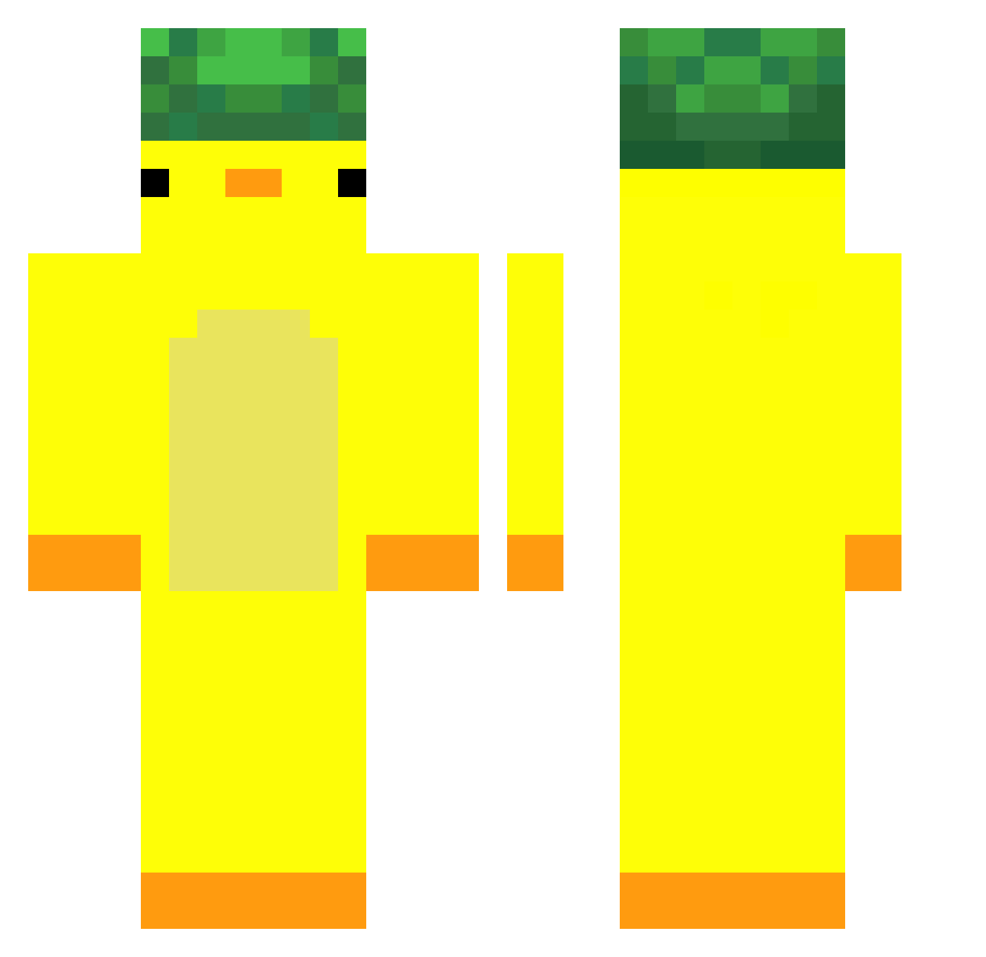 Kumalalabwc Minecraft skin, front and back view