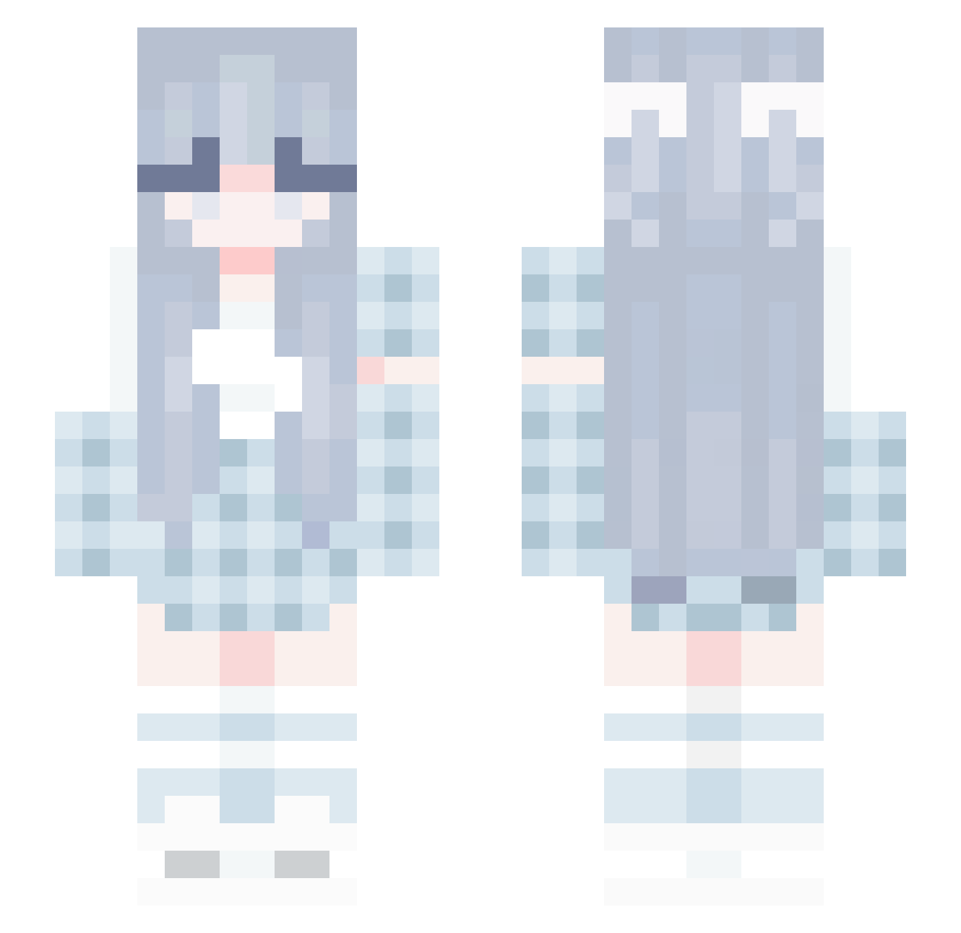 Lumine_lol Minecraft skin, front and back view