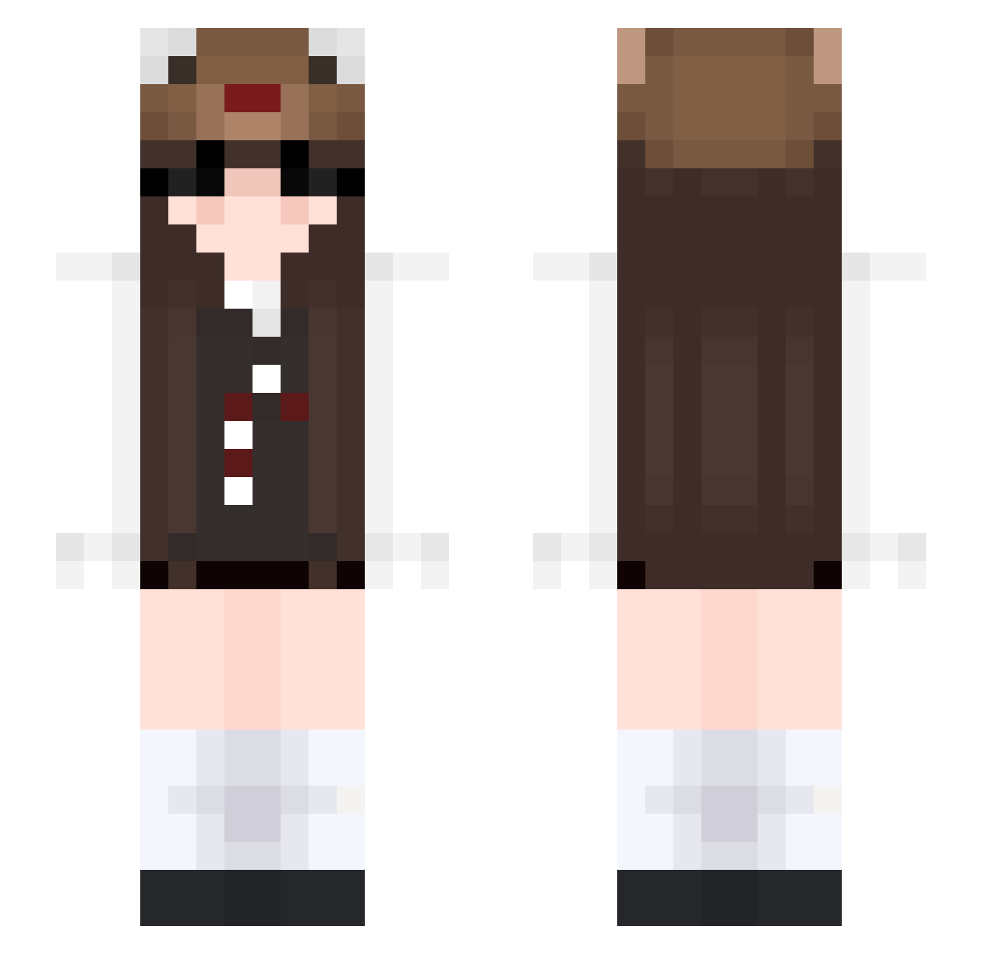 coco22222 Minecraft skin, front and back view