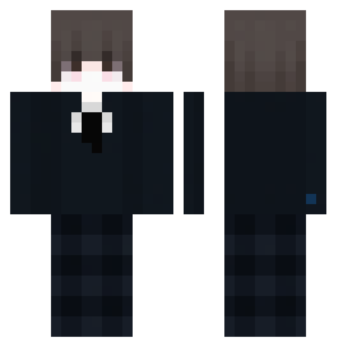 cvrses Minecraft skin, front and back view