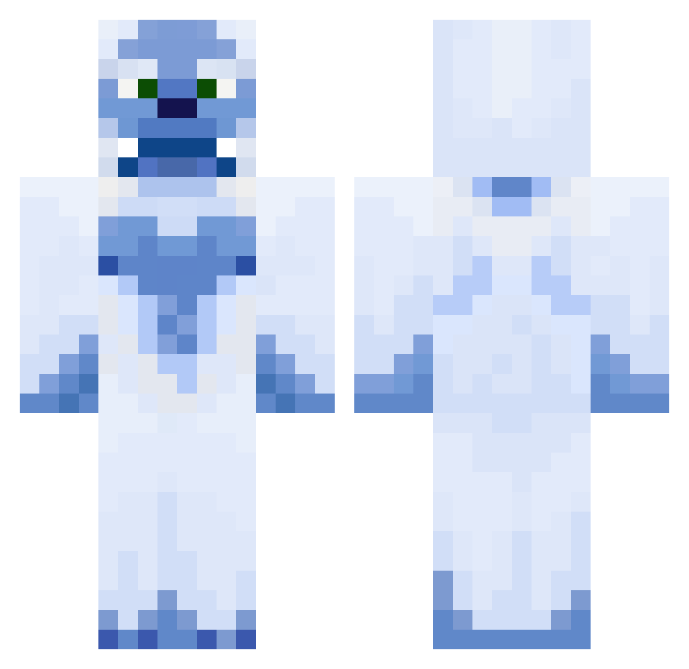 Lew1sGames Minecraft skin, front and back view