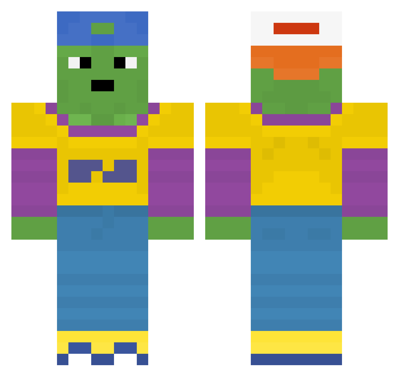 benthehuman0 Minecraft skin, front and back view