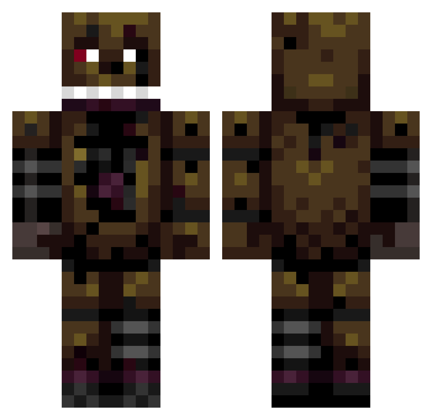 springtrap979564 Minecraft skin, front and back view