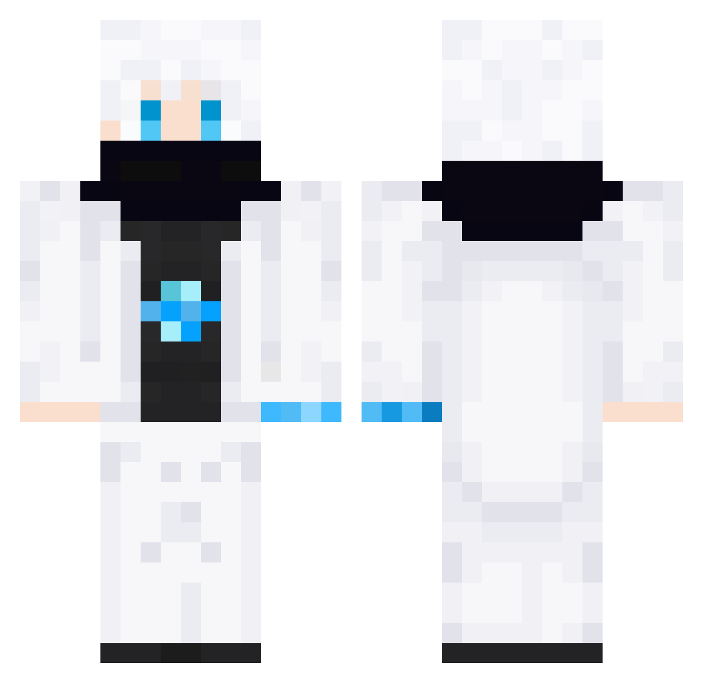 Fortnitepro5510 Minecraft skin, front and back view