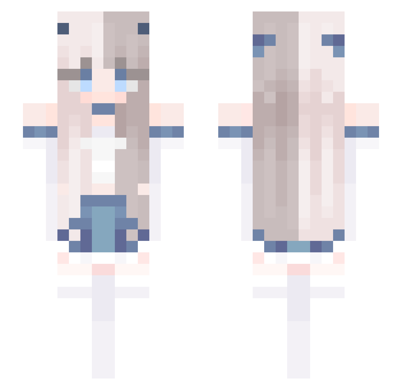 kougou Minecraft skin, front and back view