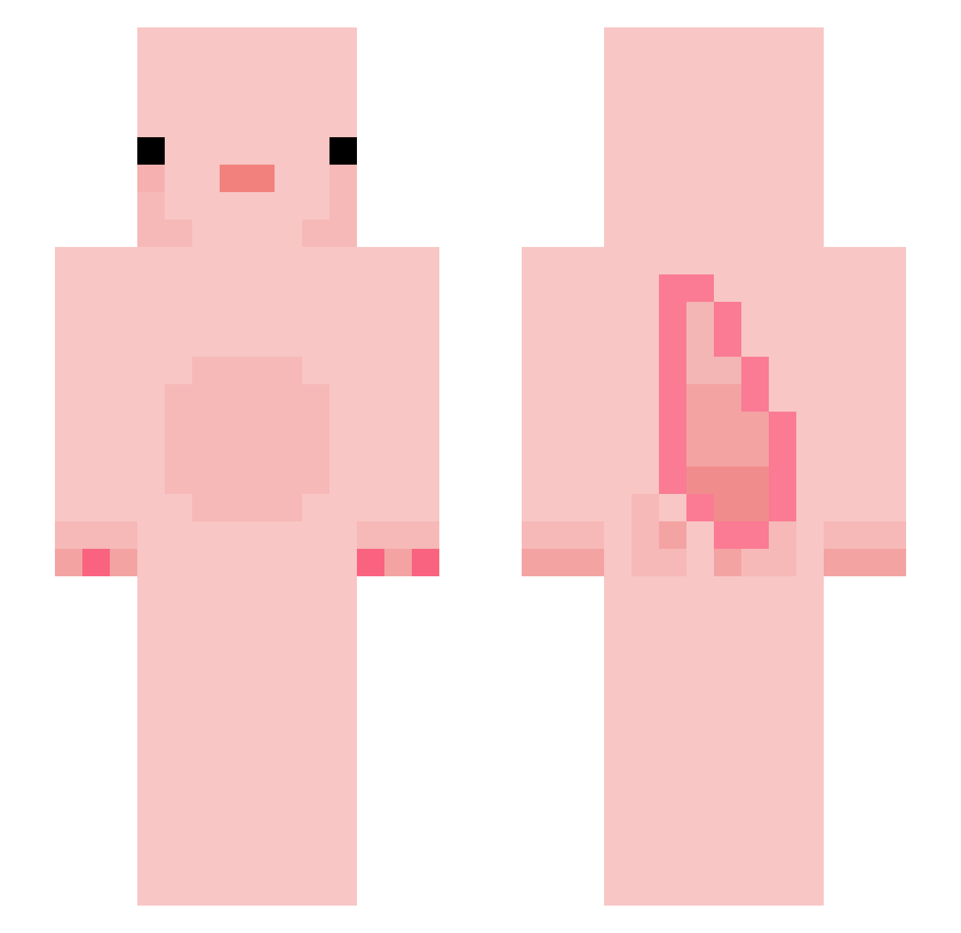 Luuk2015 Minecraft skin, front and back view